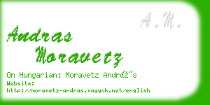 andras moravetz business card